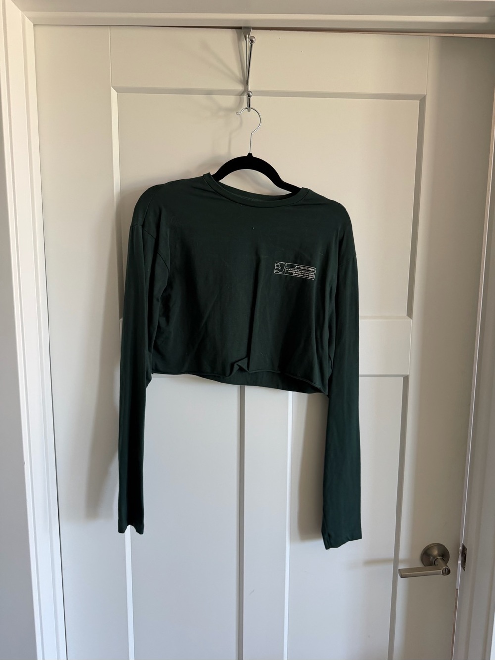 Alphalete Cropped Long Sleeve Top - Forest Green